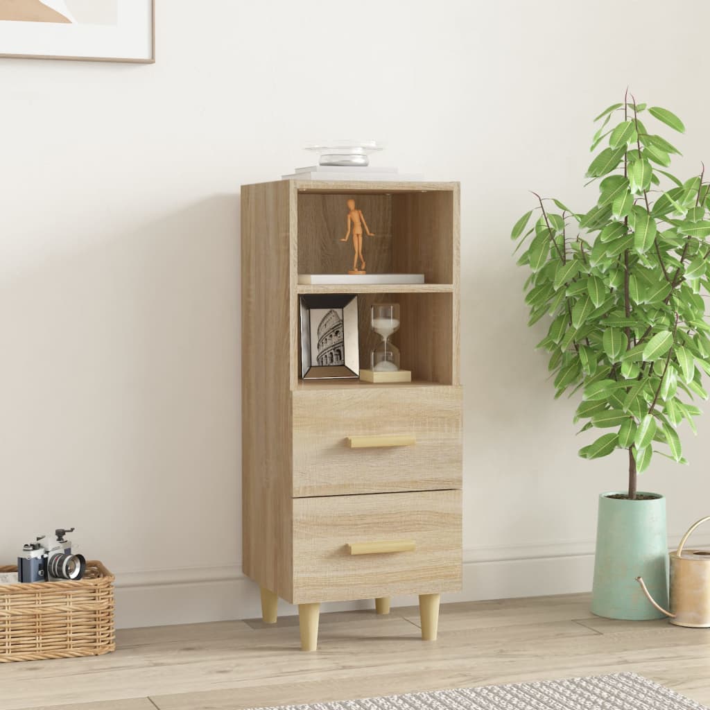 Aparador HKH en madera prensada 34,5 X 34 X 90 Cm - Roble Sonoma