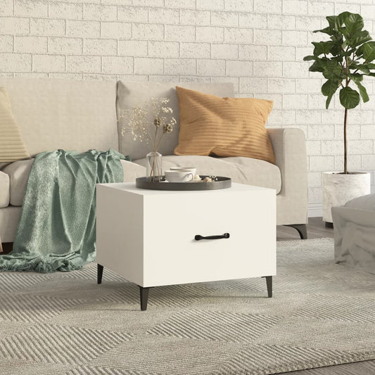 Mesa de centro HKH con patas de metal blanco