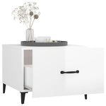 HKH Mesa de Centro com Pernas de Branco Brilhante em Metal