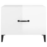HKH Mesa de Centro com Pernas de Branco Brilhante em Metal