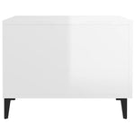 HKH Mesa de Centro com Pernas de Branco Brilhante em Metal