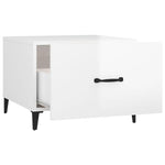 HKH Mesa de Centro com Pernas de Branco Brilhante em Metal