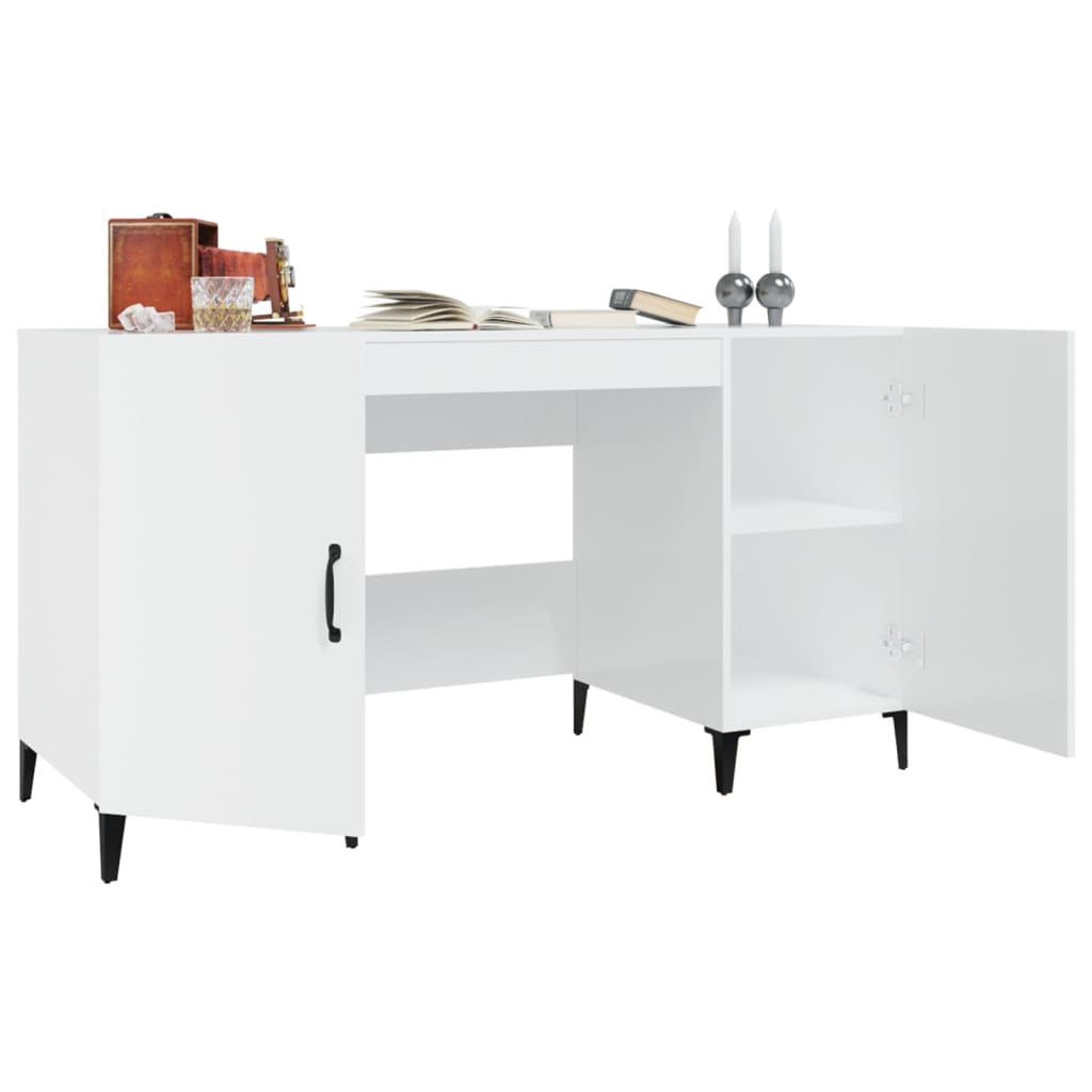 HKH Escritorio Derivados de Madera Brillante - Blanco