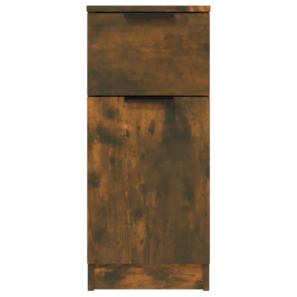 HKH Aparador em derivados de Madeira com Uma Porta e Uma Gaveta 30 X 30 X 70 Cm - Carvalho Fumado