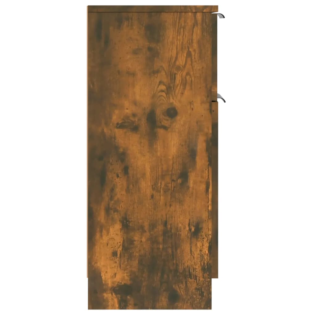 HKH Aparador em derivados de Madeira com Uma Porta e Uma Gaveta 30 X 30 X 70 Cm - Carvalho Fumado