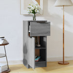 Aparador HKH en madera con una puerta y un cajón de 30 x 30 x 70 cm - Sonoma Gris