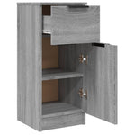 Aparador HKH en madera con una puerta y un cajón de 30 x 30 x 70 cm - Sonoma Gris