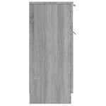 Aparador HKH en madera con una puerta y un cajón de 30 x 30 x 70 cm - Sonoma Gris