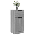 HKH Aparadores 2 Piezas en derivados de Madera con Una Puerta y Un Cajón 30 X 30 X 70 Cm - Sonoma Gris