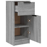 HKH Aparadores 2 Piezas en derivados de Madera con Una Puerta y Un Cajón 30 X 30 X 70 Cm - Sonoma Gris