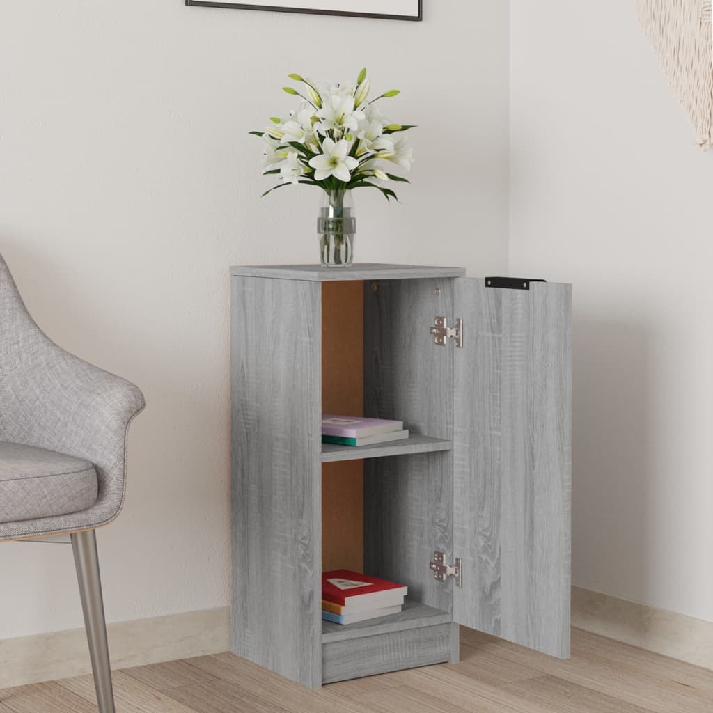 Aparador HKH de madera prensada con una puerta 30 x 30 x 70 cm - Sonoma gris