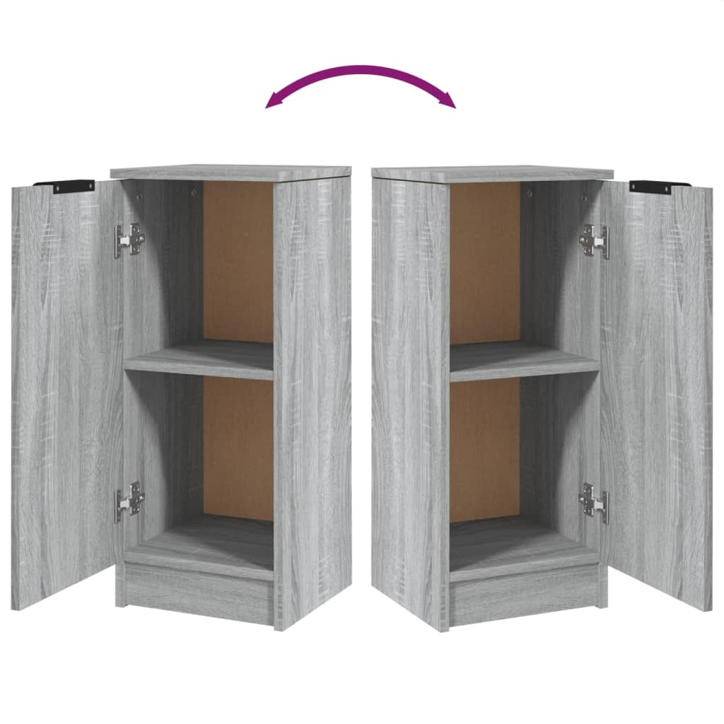 Aparador HKH de madera prensada con una puerta 30 x 30 x 70 cm - Sonoma gris