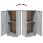 Aparador HKH de madera prensada con una puerta 30 x 30 x 70 cm - Sonoma gris