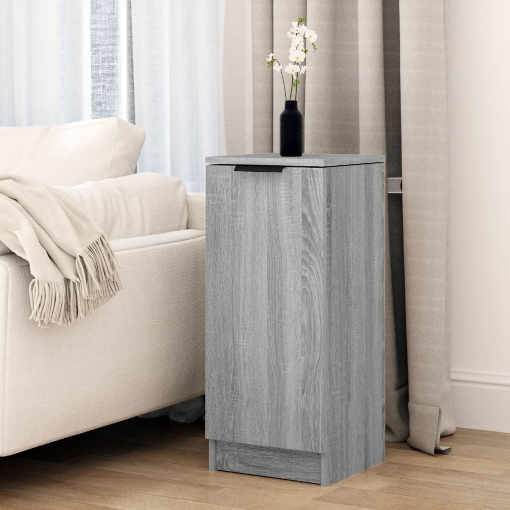 Aparador HKH de madera prensada con una puerta 30 x 30 x 70 cm - Sonoma gris