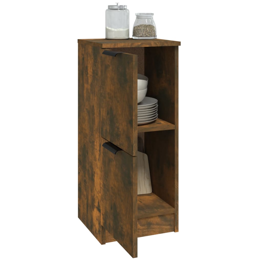 HKH Juego de 2 aparadores en derivados de madera 30 X 30 X 70 Cm - Roble Ahumado