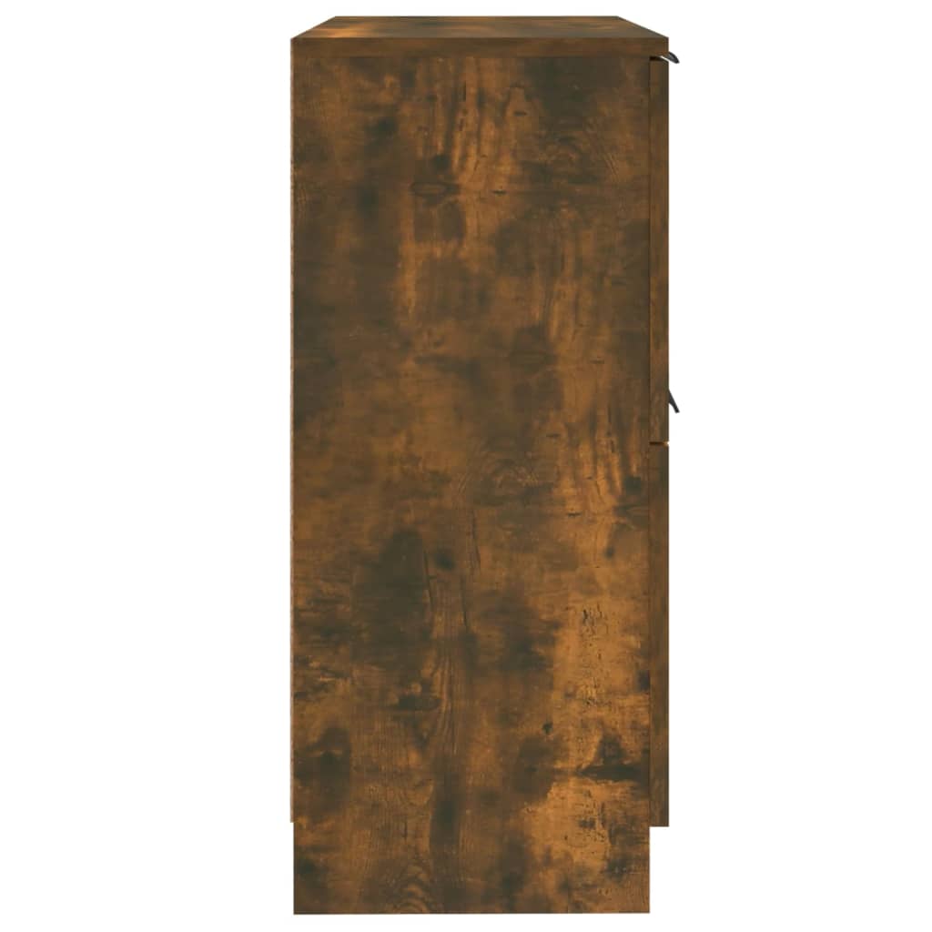 HKH Juego de 2 aparadores en derivados de madera 30 X 30 X 70 Cm - Roble Ahumado
