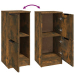 HKH Juego de 2 aparadores en derivados de madera 30 X 30 X 70 Cm - Roble Ahumado
