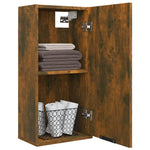 HKH Armario de Pared para Baño en Roble Ahumado - 32x20x67 Cm
