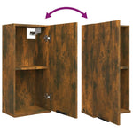 HKH Armario de Pared para Baño en Roble Ahumado - 32x20x67 Cm