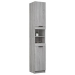 HKH Armario Baño Madera Sonoma - 32x34x188,5 Cm - Gris
