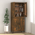 Aparador Clásico HKH en derivado de madera, Hierro 69,5 X 34 X 90 Cm - Roble Ahumado