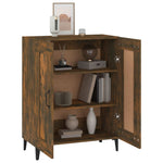 Aparador Clásico HKH en derivado de madera, Hierro 69,5 X 34 X 90 Cm - Roble Ahumado