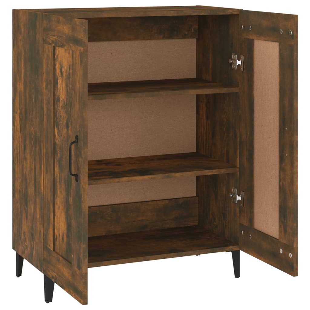 Aparador Clásico HKH en derivado de madera, Hierro 69,5 X 34 X 90 Cm - Roble Ahumado