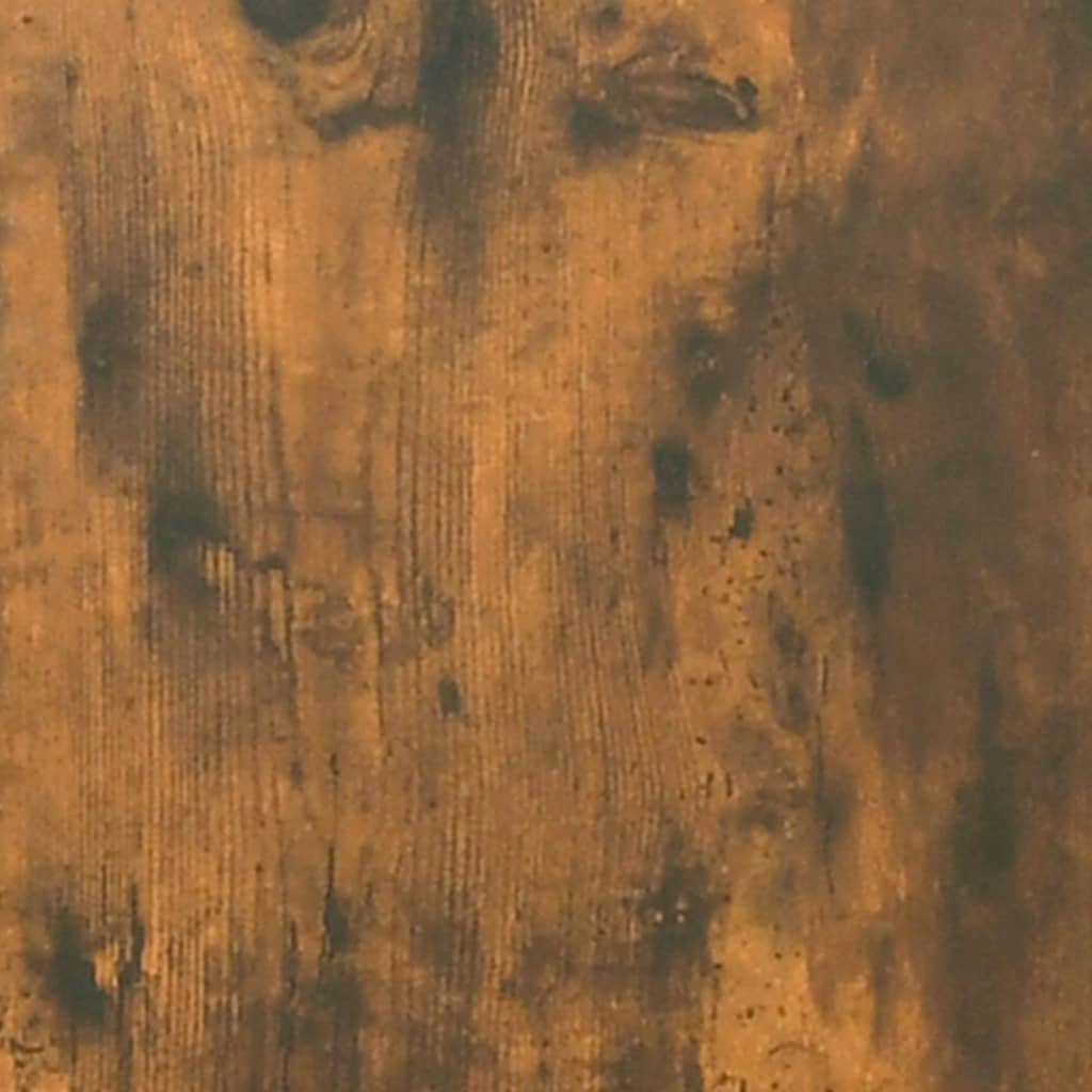 HKH Armario de pared colgante de madera, cristal 69,5 X 34 X 90 Cm - Roble ahumado