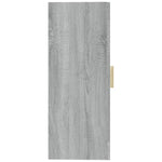 HKH Armario de Pared Colgante en derivados de Madera, Vidrio 69,5 X 34 X 90 Cm - Gris Sonoma