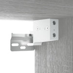 HKH Armario de Pared Colgante en derivados de Madera, Vidrio 69,5 X 34 X 90 Cm - Gris Sonoma