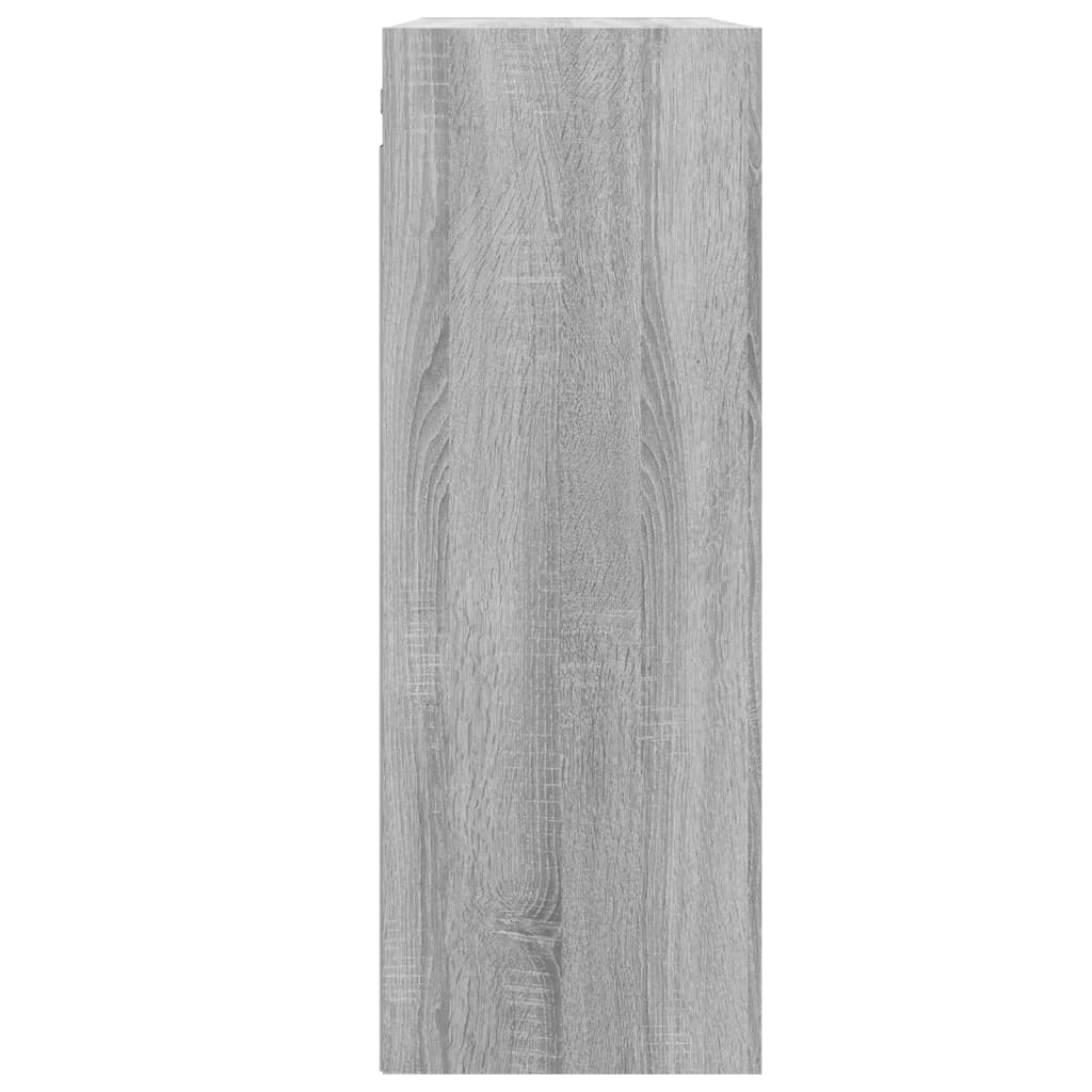HKH Armário de Parede Suspenso em derivados de Madeira 69,5 X 32,5 X 90 Cm - Sonoma Cinzento