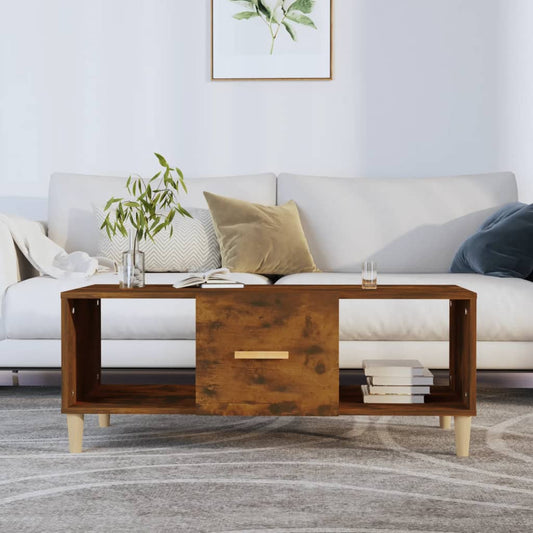 HKH Mesa de Centro en Derivados de Madera Roble Ahumado