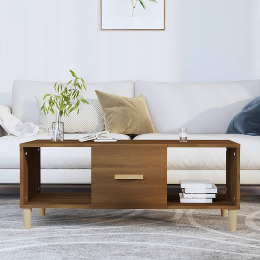 HKH Mesa de Centro en Derivados de Madera Roble - Marrón