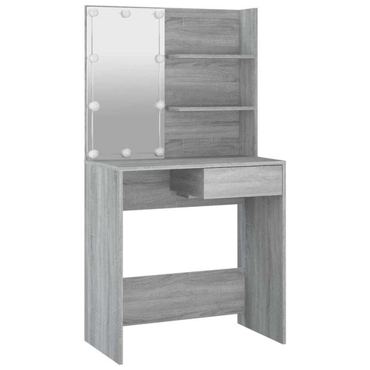 HKH Toucador com Leds Sonoma - 74,5x40x141 Cm - Cinza