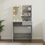HKH Tocador con Leds Sonoma - 74,5x40x141 Cm - Gris