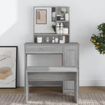 Tocador HKH con espejo color Sonoma - 86,5x35x136 Cm - Gris