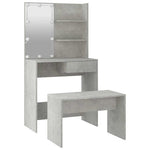 HKH Conjunto Toucador C/ Leds em Cimento - Cinza