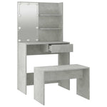 HKH Conjunto Toucador C/ Leds em Cimento - Cinza