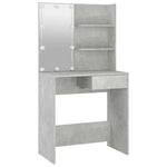HKH Conjunto Toucador C/ Leds em Cimento - Cinza