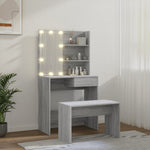 HKH Conjunto Toucador C/ Leds Sonoma - Cinza