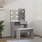 HKH Conjunto Toucador C/ Leds Sonoma - Cinza