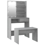 HKH Conjunto Toucador C/ Leds Sonoma - Cinza