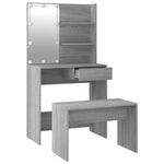 HKH Conjunto Toucador C/ Leds Sonoma - Cinza