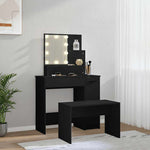 HKH Set de tocador con luces LED - Negro