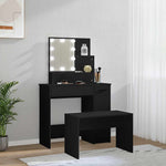 HKH Set de tocador con luces LED - Negro