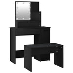 HKH Set de tocador con luces LED - Negro