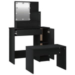 HKH Set de tocador con luces LED - Negro