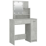 HKH Conjunto Toucador C/ Leds em Cimento - Cinza