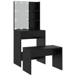 HKH Conjunto de Toucador com Luzes LED - Preto