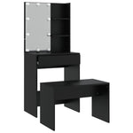 HKH Conjunto de Toucador com Luzes LED - Preto
